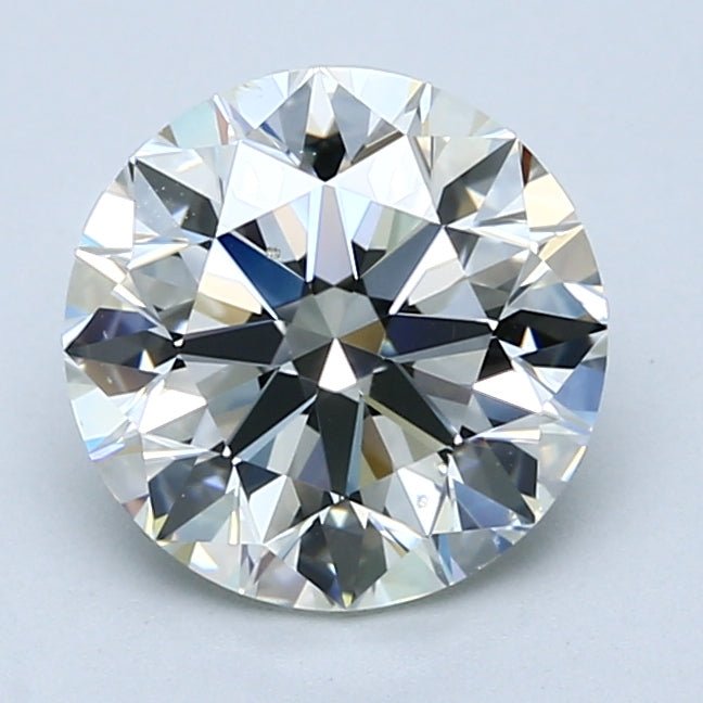 2.5 Carat Round - Natural Diamond - 2.52 - J - SI1 - EX - EX - EX - Diamonds By Rothschild