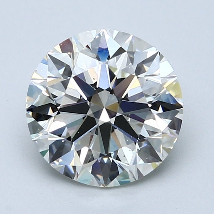 2.5 Carat Round - Natural Diamond - 2.52 - J - Very Slightly Included - EX - EX - EX - Diamonds By Rothschild
