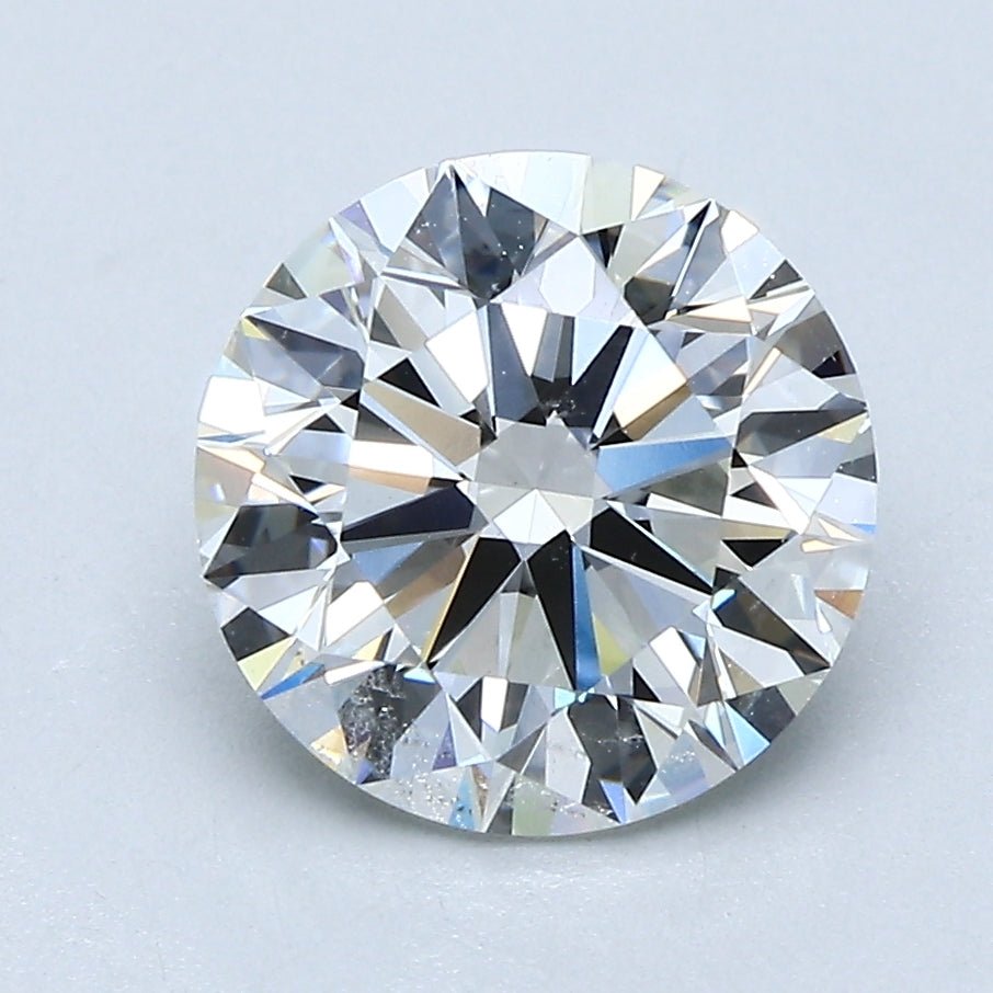 2.5 Carat Round - Natural Diamond - 2.57 - H - VS2 - EX - EX - EX - Diamonds By Rothschild