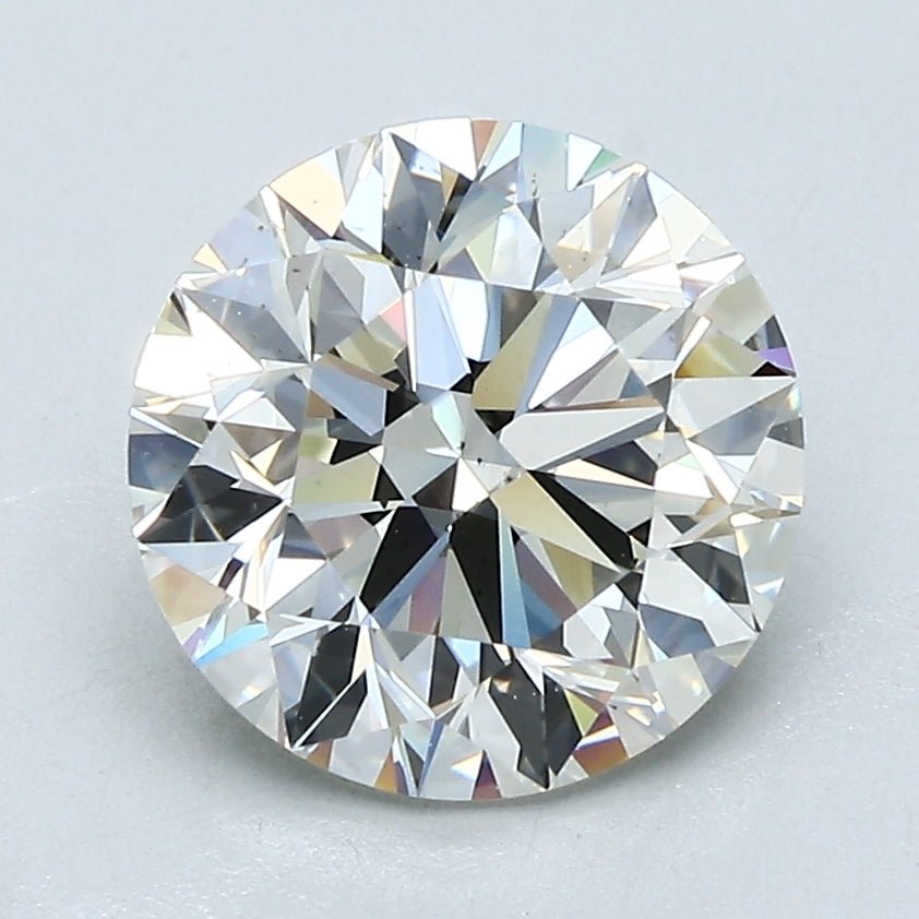 2.5 Carat Round - Natural Diamond - 2.59 - K - VS2 - EX - EX - EX - Diamonds By Rothschild