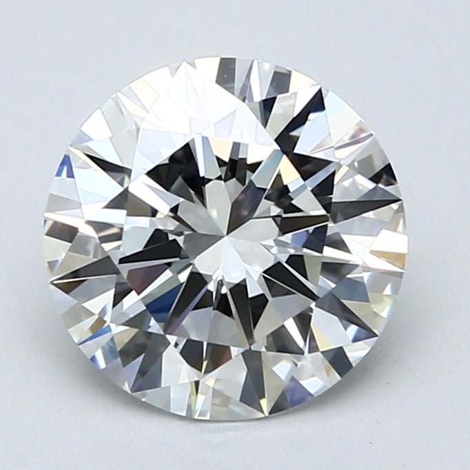 2.5 Carat Round - Natural Diamond - 2.61 - F - VS2 - EX - EX - EX - Diamonds By Rothschild