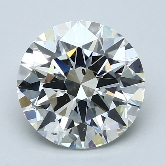 2.5 Carat Round - Natural Diamond - 2.66 - H - SI1 - EX - EX - EX - Diamonds By Rothschild