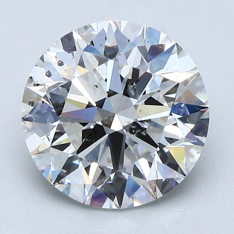 2.5 Carat Round - Natural Diamond - 2.7 - F - SI2 - EX - EX - EX - Diamonds By Rothschild