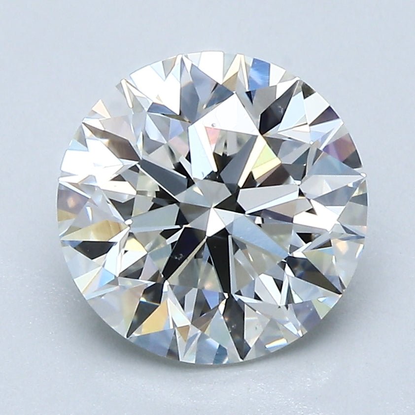 2.5 Carat Round - Natural Diamond - 2.7 - G - VS2 - EX - EX - EX - Diamonds By Rothschild