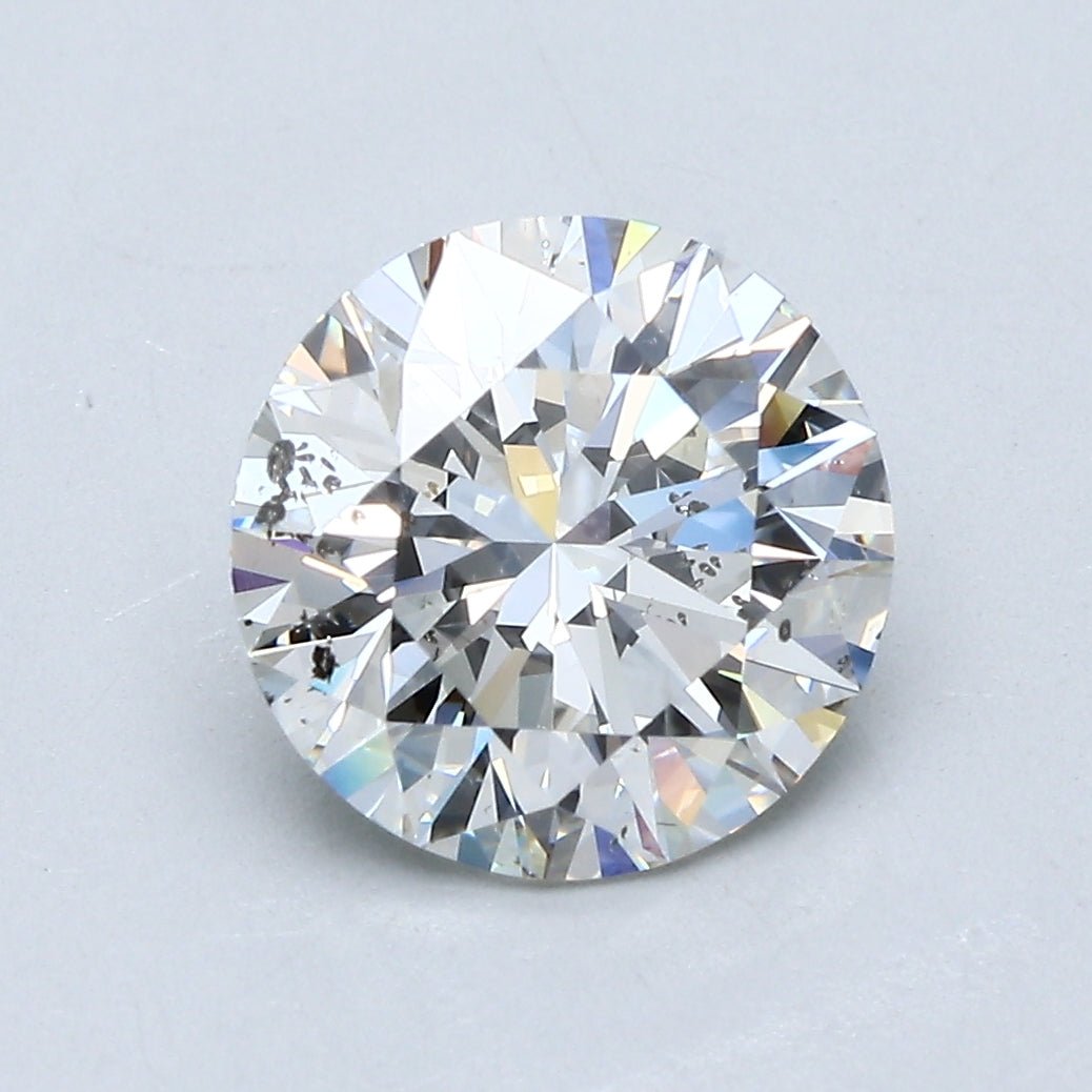 2.5 Carat Round - Natural Diamond - 2.7 - H - SI2 - EX - EX - EX - Diamonds By Rothschild