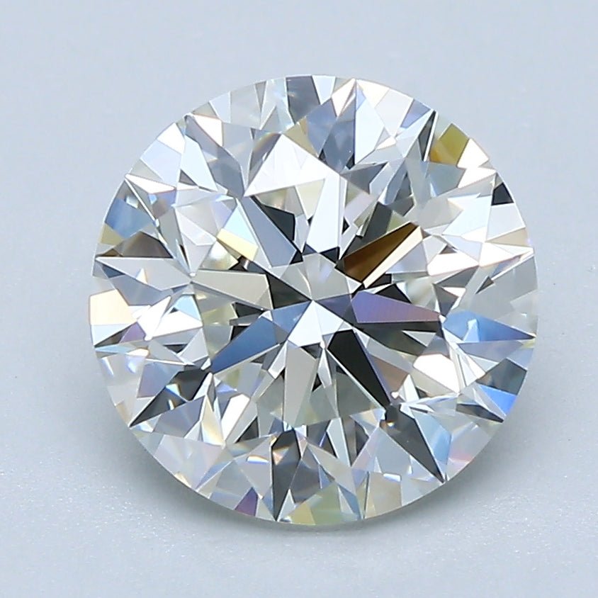 2.5 Carat Round - Natural Diamond - 2.7 - H - VVS2 - EX - EX - EX - Diamonds By Rothschild