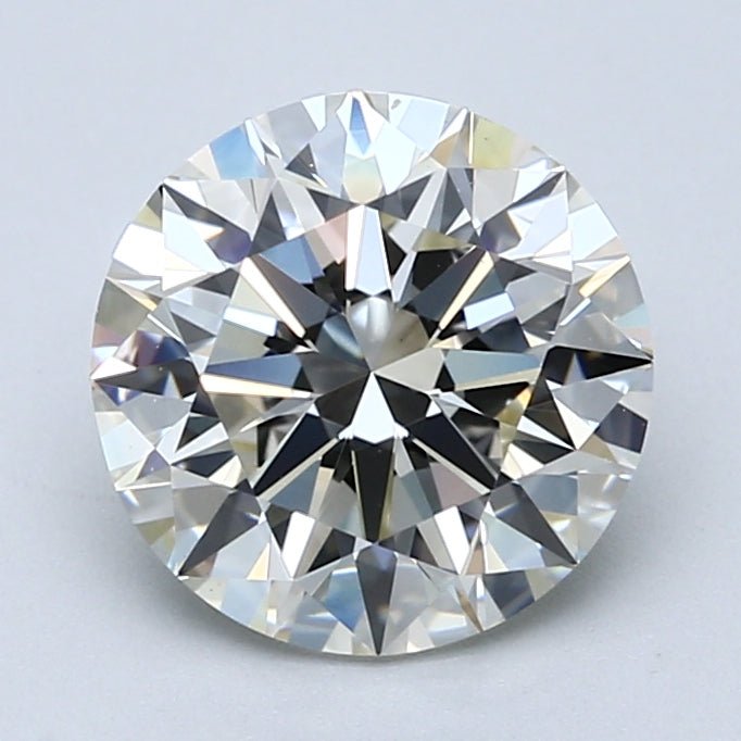 2.5 Carat Round - Natural Diamond - 2.7 - J - VS2 - EX - EX - EX - Diamonds By Rothschild