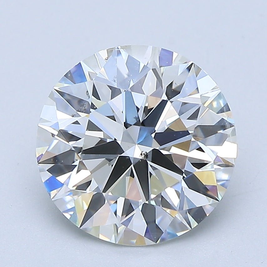 2.5 Carat Round - Natural Diamond - 2.71 - H - SI1 - EX - EX - EX - Diamonds By Rothschild
