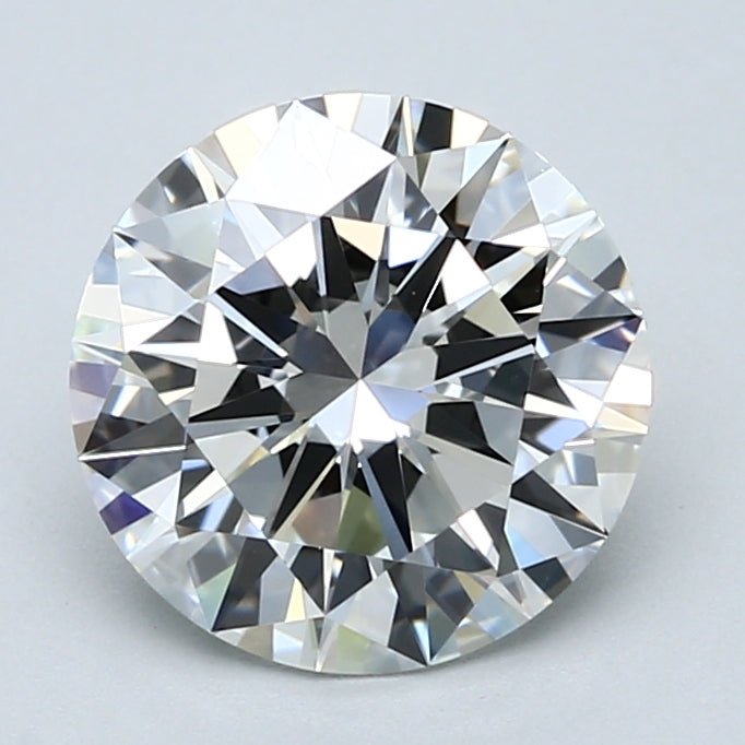 2.5 Carat Round - Natural Diamond - 2.72 - F - VVS2 - EX - EX - EX - Diamonds By Rothschild
