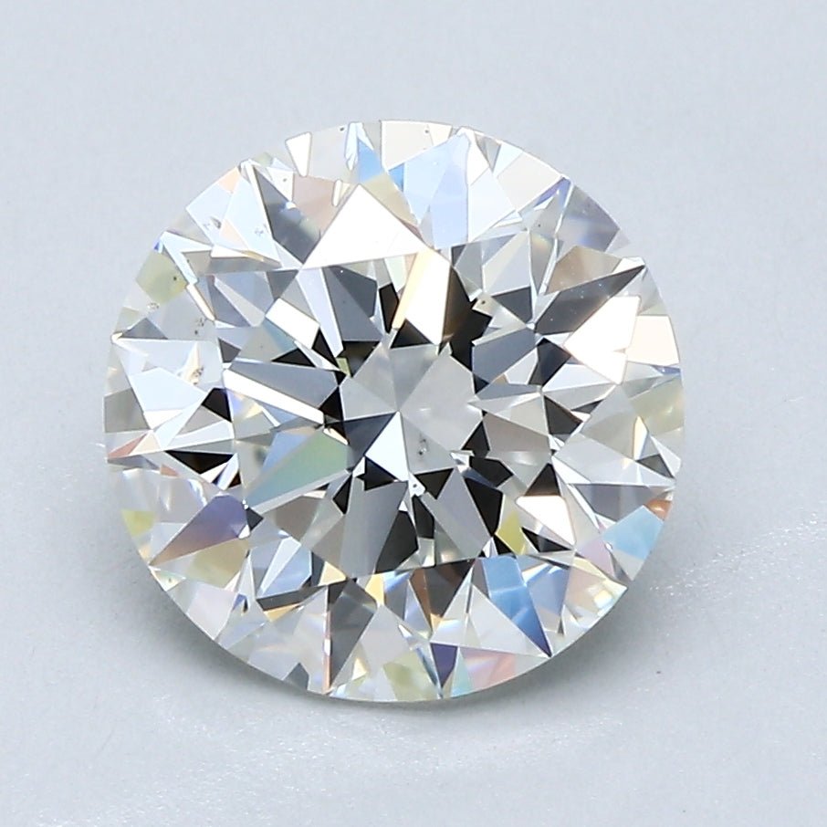 2.5 Carat Round - Natural Diamond - 2.73 - H - SI1 - EX - EX - EX - Diamonds By Rothschild