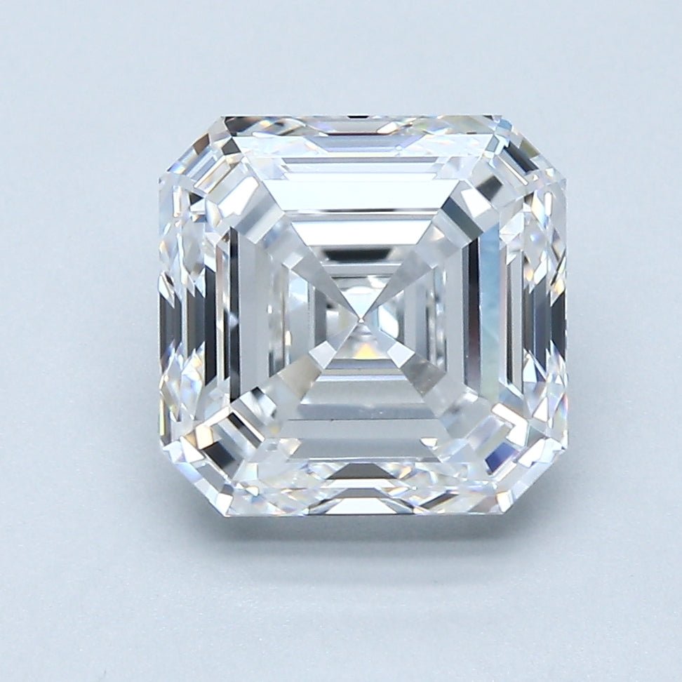 3 Carat Asscher - Natural Diamond - 3.21 - D - VVS2 - EX - EX - Diamonds By Rothschild