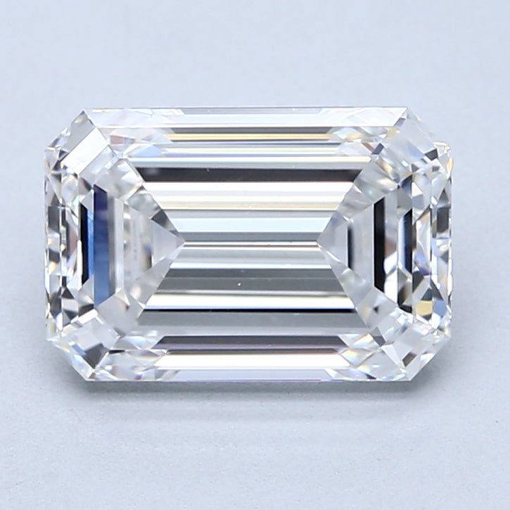 3 Carat Emerald Cut Natural Diamond - F VS2 - 3.0ct - VG Cut Grade - Diamonds By Rothschild
