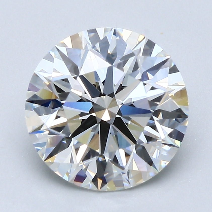 3 Carat Round Cut Natural Diamond - H VVS2 - 2.87ct - EX Cut Grade