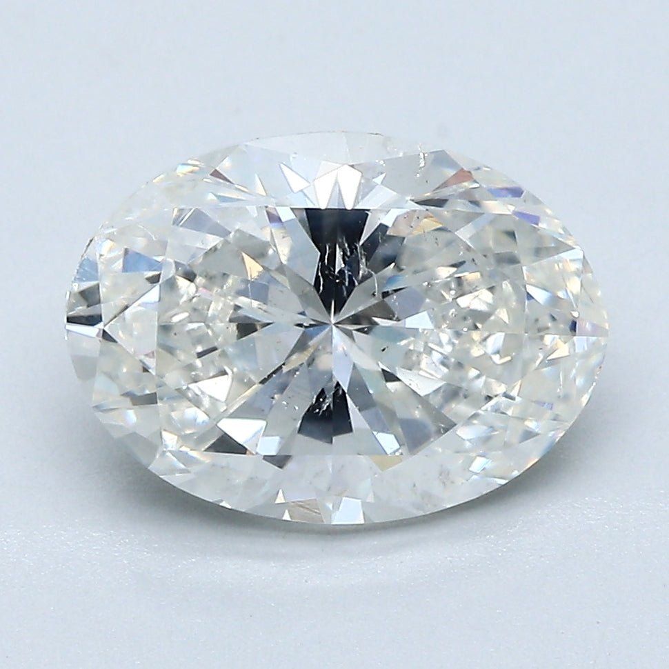 3 Carat Oval - Natural Diamond - 3.01 - H - SI2 - VG - VG - EX - Diamonds By Rothschild