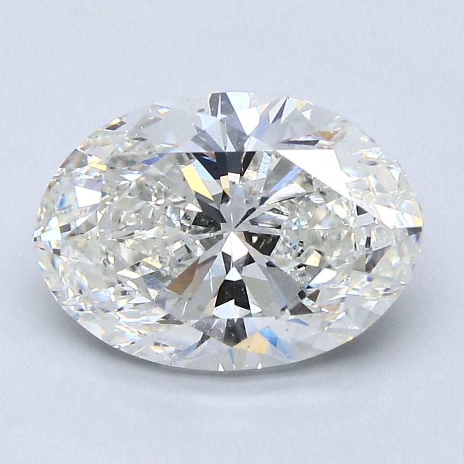 3 Carat Oval - Natural Diamond - 3.01 - H - SI2 - VG - VG - VG - Diamonds By Rothschild