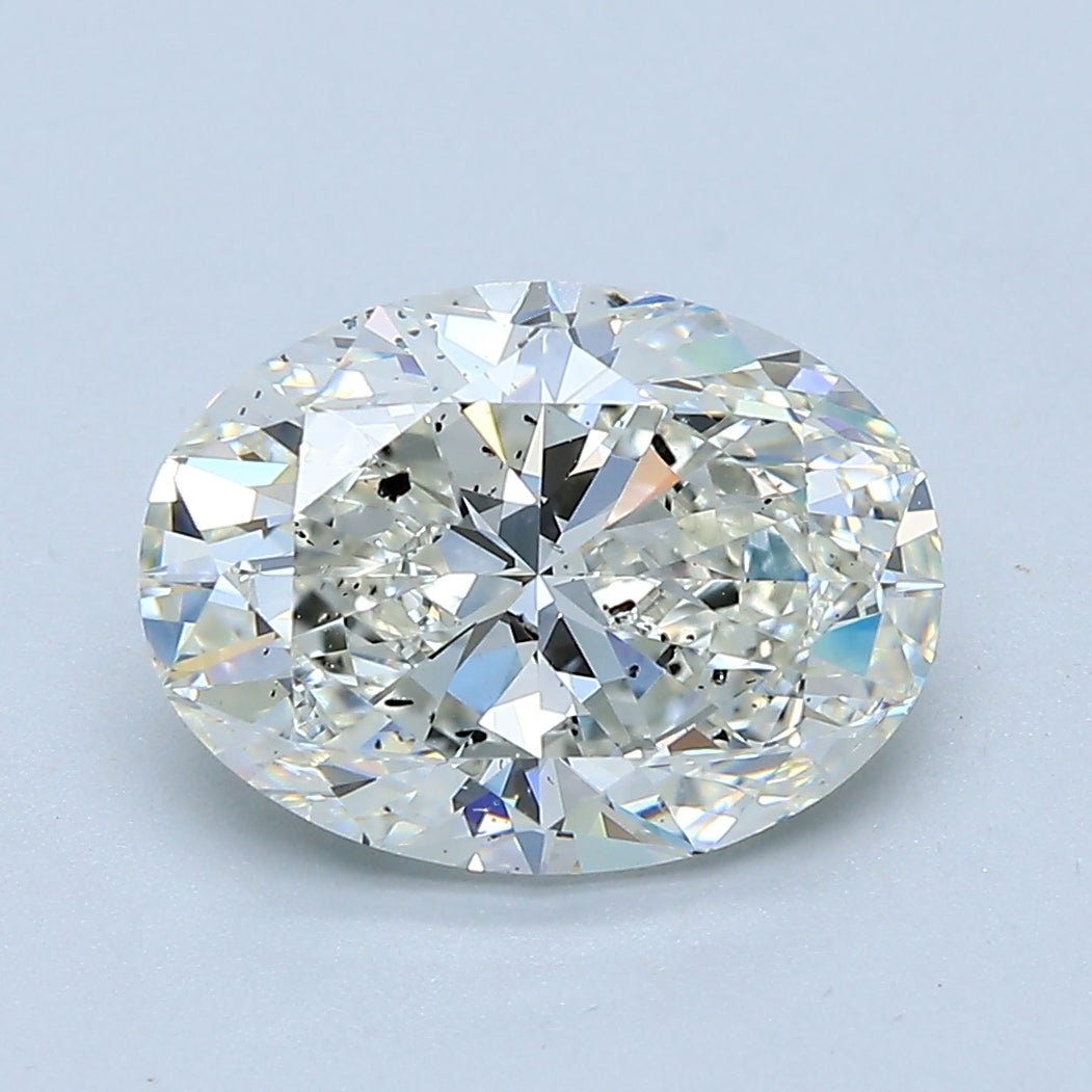3 Carat Oval - Natural Diamond - 3.01 - J - SI2 - EX - EX - Diamonds By Rothschild