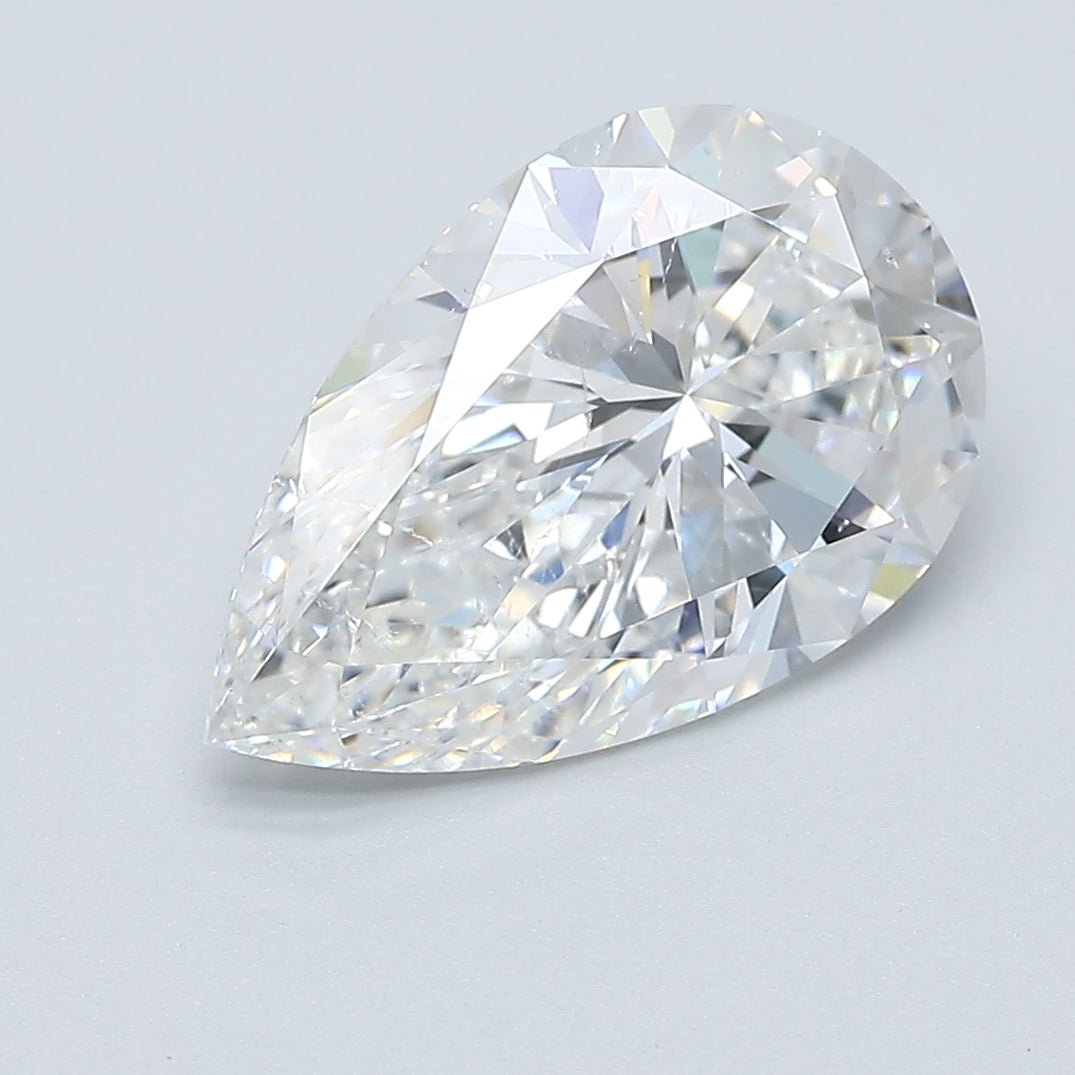 3 Carat Pear - Natural Diamond - 3.01 - F - SI2 - VG - EX - EX - Diamonds By Rothschild