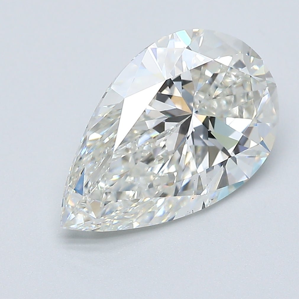 3 Carat Pear - Natural Diamond - 3.01 - H - SI1 - VG - EX - EX - Diamonds By Rothschild