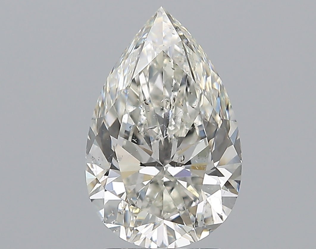 3 Carat Pear - Natural Diamond - 3.01 - H - SI2 - VG - EX - EX - Diamonds By Rothschild