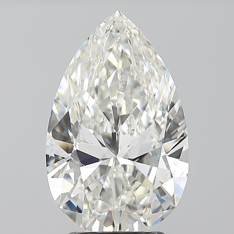 3 Carat Pear - Natural Diamond - 3.01 - H - SI2 - VG - EX - EX - Diamonds By Rothschild