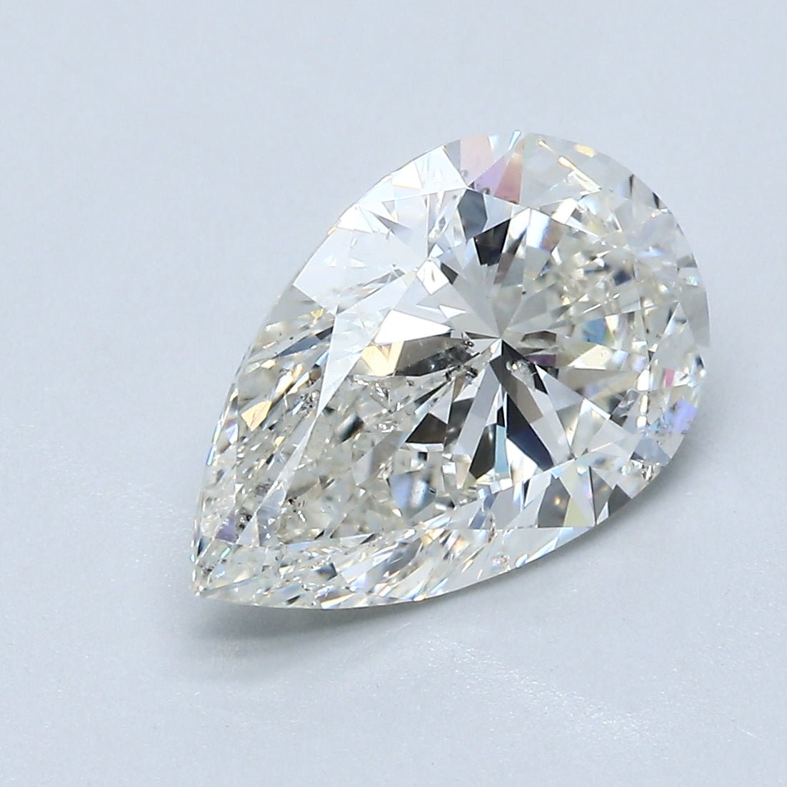 3 Carat Pear - Natural Diamond - 3.01 - I - SI2 - VG - EX - VG - Diamonds By Rothschild