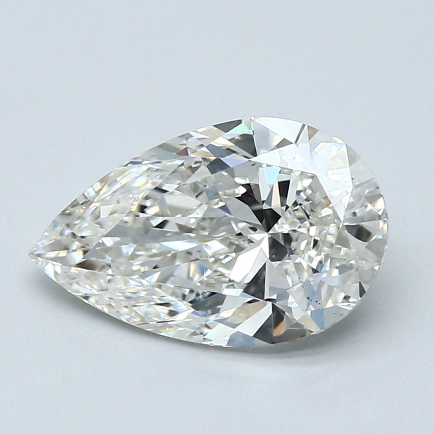 3 Carat Pear - Natural Diamond - 3.01 - I - VS2 - VG - EX - EX - Diamonds By Rothschild