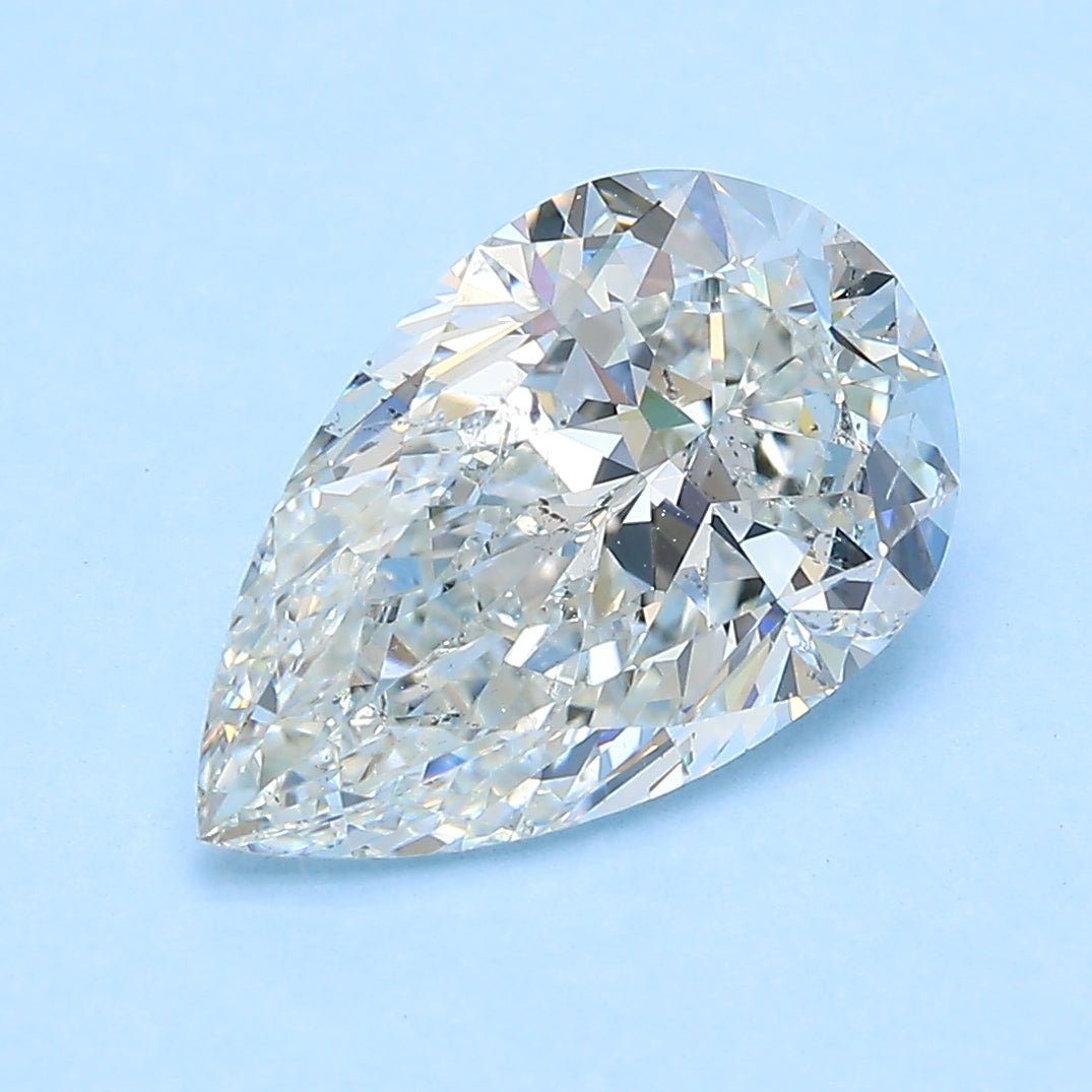 3 Carat Pear - Natural Diamond - 3.04 - H - SI2 - VG - EX - EX - Diamonds By Rothschild