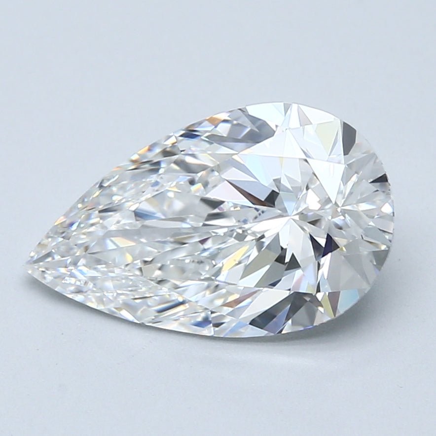 3 Carat Pear - Natural Diamond - 3.21 - E - VS2 - VG - EX - VG - Diamonds By Rothschild