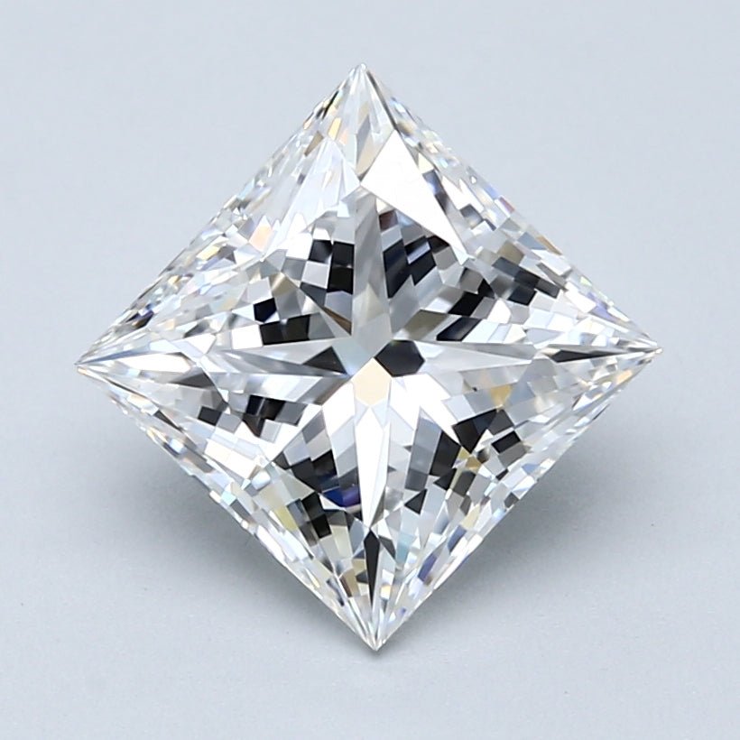 3 Carat Princess - Natural Diamond - 3.01 - D - VVS2 - VG - EX - EX - Diamonds By Rothschild