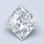3 Carat PRINCESS - Natural Diamond - 3.22 - E - SI2 - VG - EX - EX - Diamonds By Rothschild