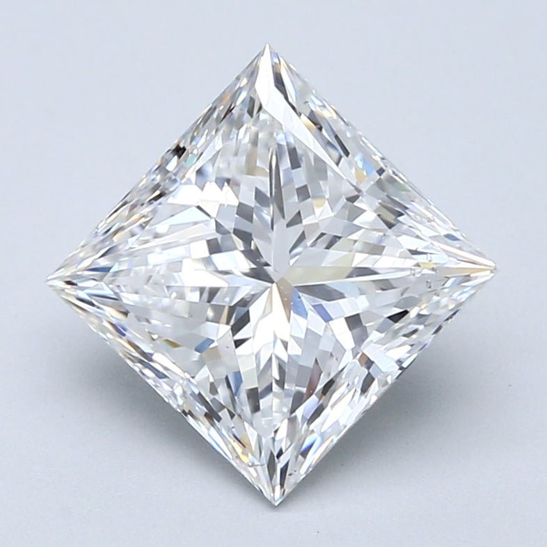 3 Carat PRINCESS - Natural Diamond - 3.22 - E - SI2 - VG - EX - EX - Diamonds By Rothschild