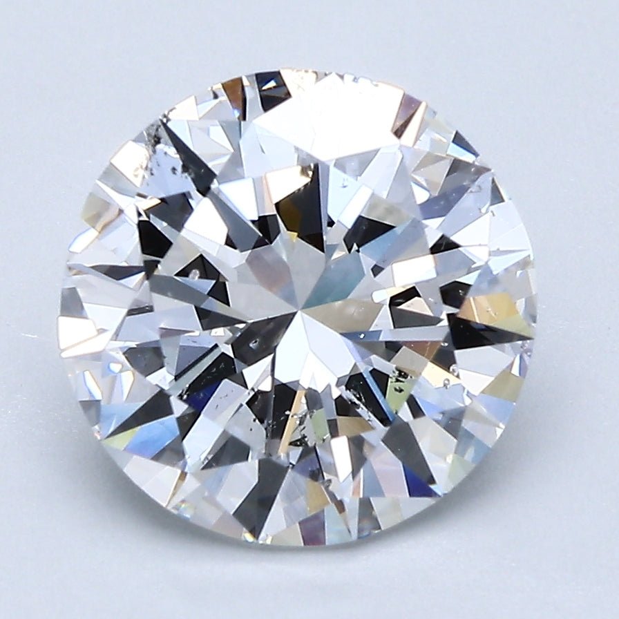 3 Carat Round Cut Natural Diamond - D SI2 - 3.0ct - VG Cut Grade - Diamonds By Rothschild