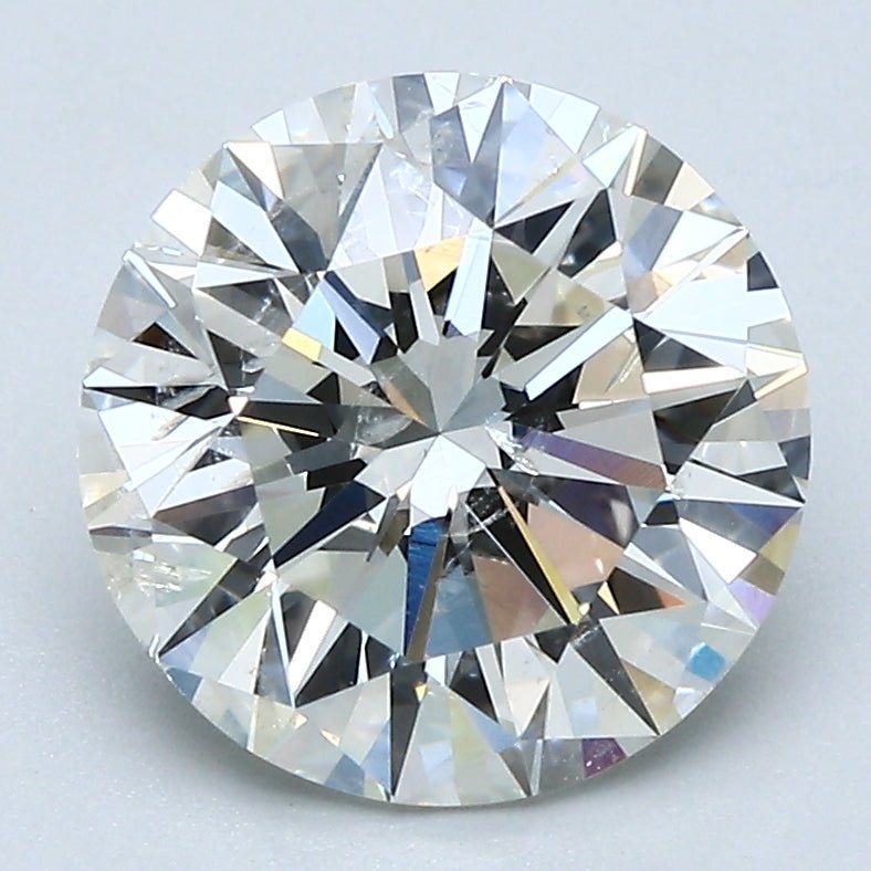 3 Carat Round Cut Natural Diamond - J SI2 - 3.04ct - VG Cut Grade - Diamonds By Rothschild