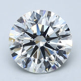 3 Carat Round - Natural Diamond - 2.71 - F - SI2 - EX - EX - EX - Diamonds By Rothschild