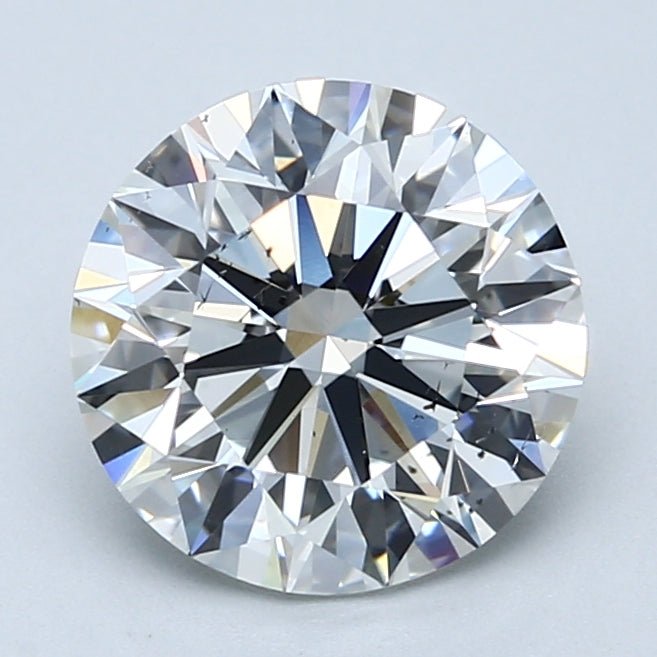 3 Carat Round - Natural Diamond - 2.71 - F - SI2 - EX - EX - EX - Diamonds By Rothschild