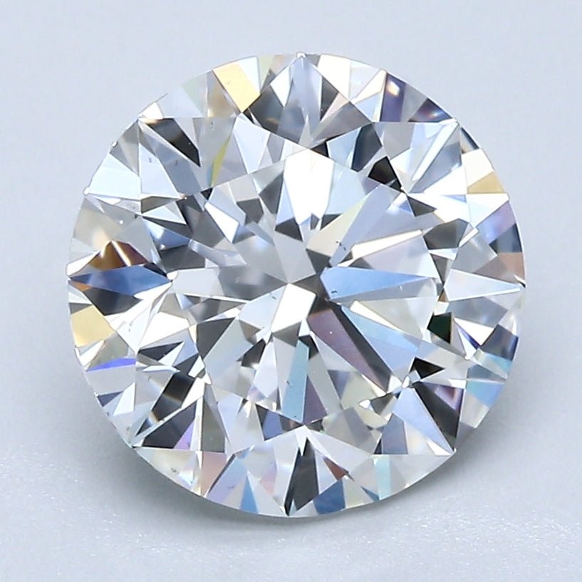 3 Carat Round - Natural Diamond - 2.8 - F - VS2 - EX - EX - EX - Diamonds By Rothschild