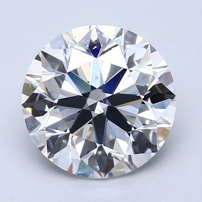 3 Carat Round - Natural Diamond - 2.8 - F - VS2 - EX - EX - EX - Diamonds By Rothschild