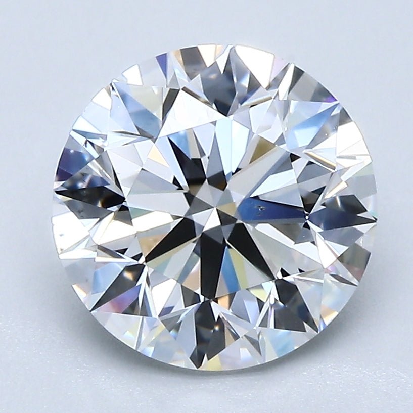 3 Carat Round - Natural Diamond - 2.81 - D - Very Slightly Included - EX - EX - EX - Diamonds By Rothschild