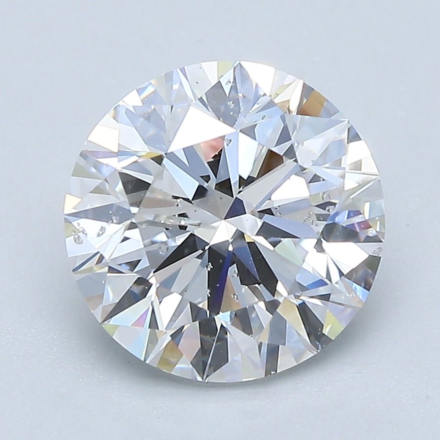 3 Carat Round - Natural Diamond - 2.87 - D - I1 - EX - EX - EX - Diamonds By Rothschild