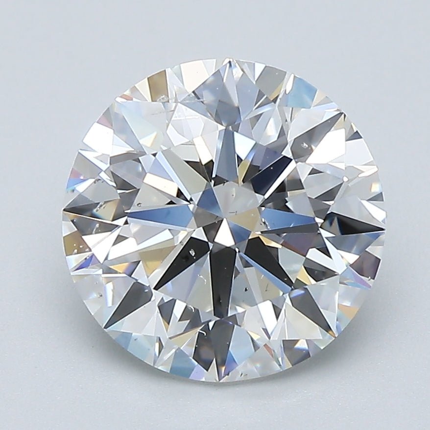 3 Carat Round - Natural Diamond - 3 - F - SI2 - EX - EX - EX - Diamonds By Rothschild