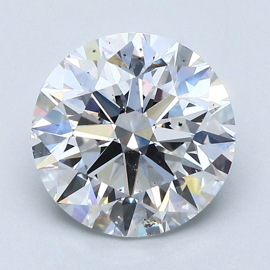 3 Carat Round - Natural Diamond - 3.01 - D - SI2 - EX - EX - EX - Diamonds By Rothschild