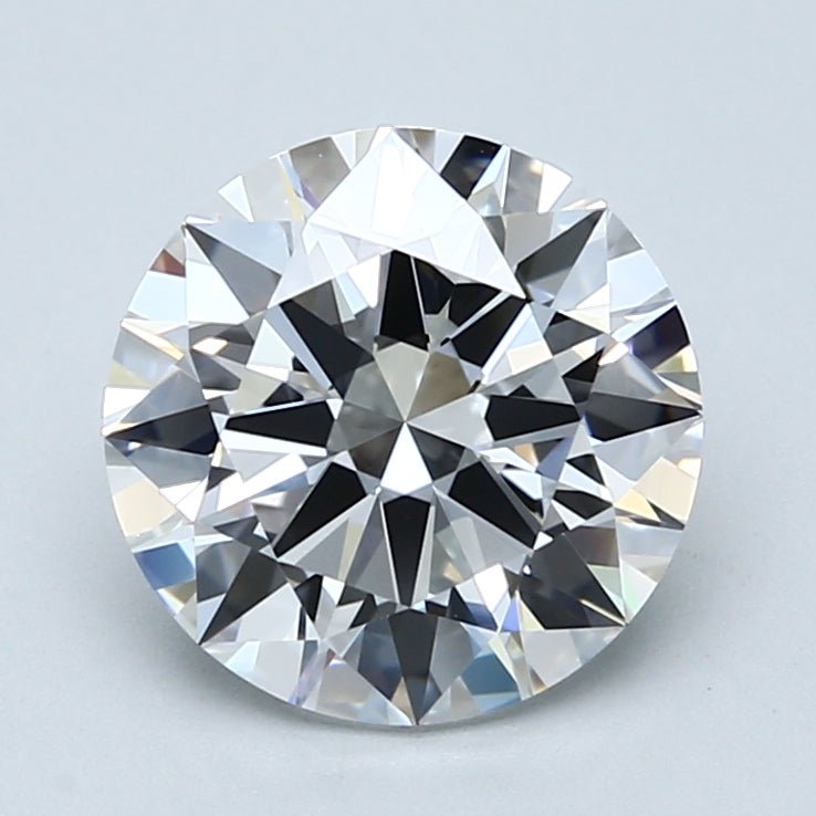 3 Carat Round - Natural Diamond - 3.01 - D - VVS2 - EX - EX - EX - Diamonds By Rothschild