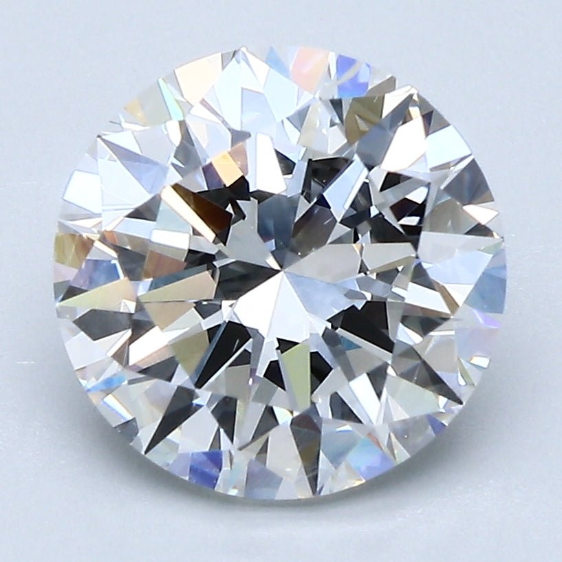 3 Carat Round - Natural Diamond - 3.01 - F - SI2 - EX - EX - EX - Diamonds By Rothschild