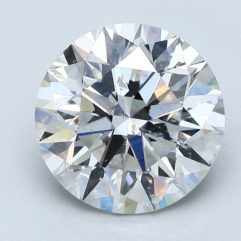 3 Carat Round - Natural Diamond - 3.07 - H - SI2 - EX - EX - EX - Diamonds By Rothschild
