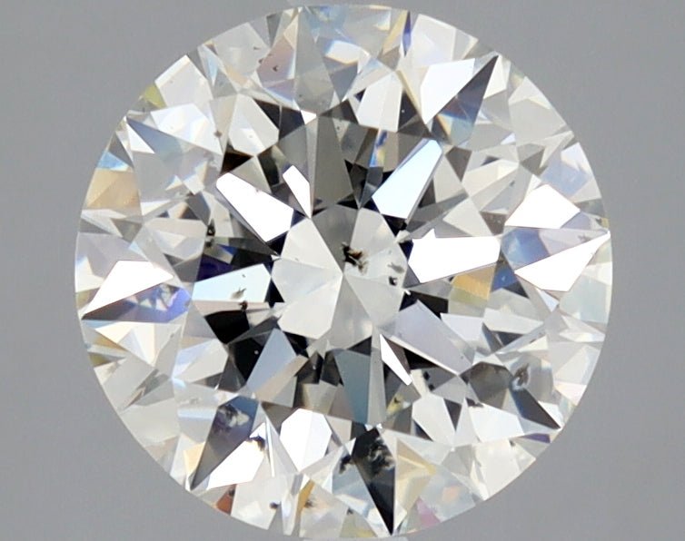 3 Carat Round - Natural Diamond - 3.34 - I - SI2 - EX - EX - Diamonds By Rothschild