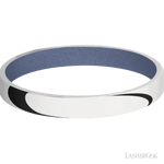 3 mm wide Domed 14K White Gold band featuring a Crushed Orchid sleeve. - Diamonds By Rothschild