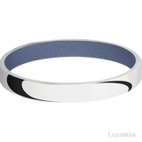 3 mm wide Domed 14K White Gold band featuring a Crushed Orchid sleeve. - Diamonds By Rothschild