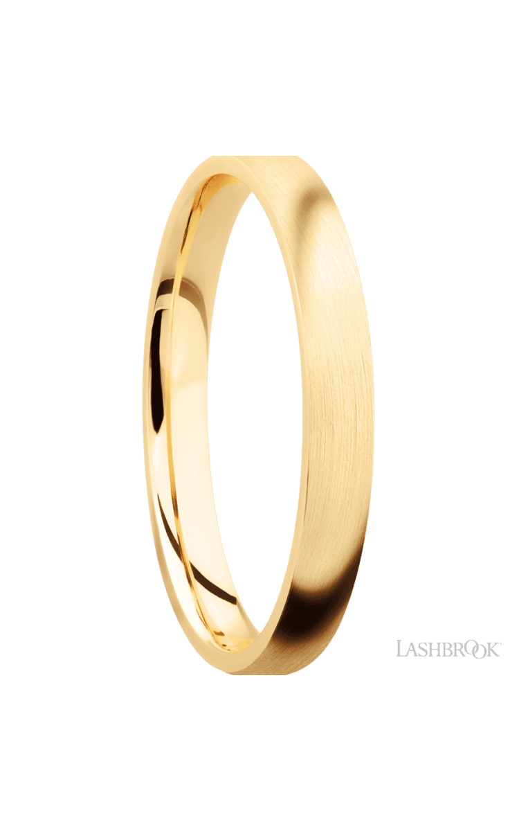3 mm wide Domed 14K Yellow Gold band. - Diamonds By Rothschild