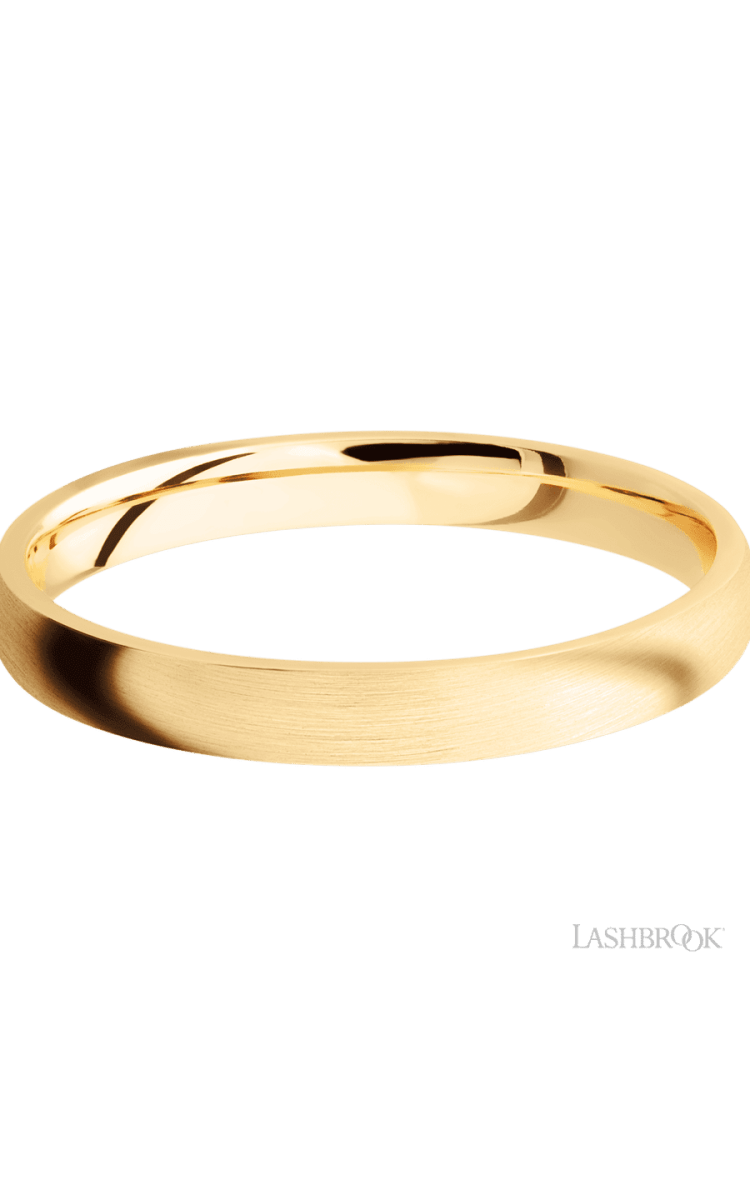 3 mm wide Domed 14K Yellow Gold band. - Diamonds By Rothschild