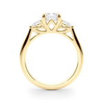 3 Stone Emerald Center Pear Side Stone Ring - Diamonds By Rothschild